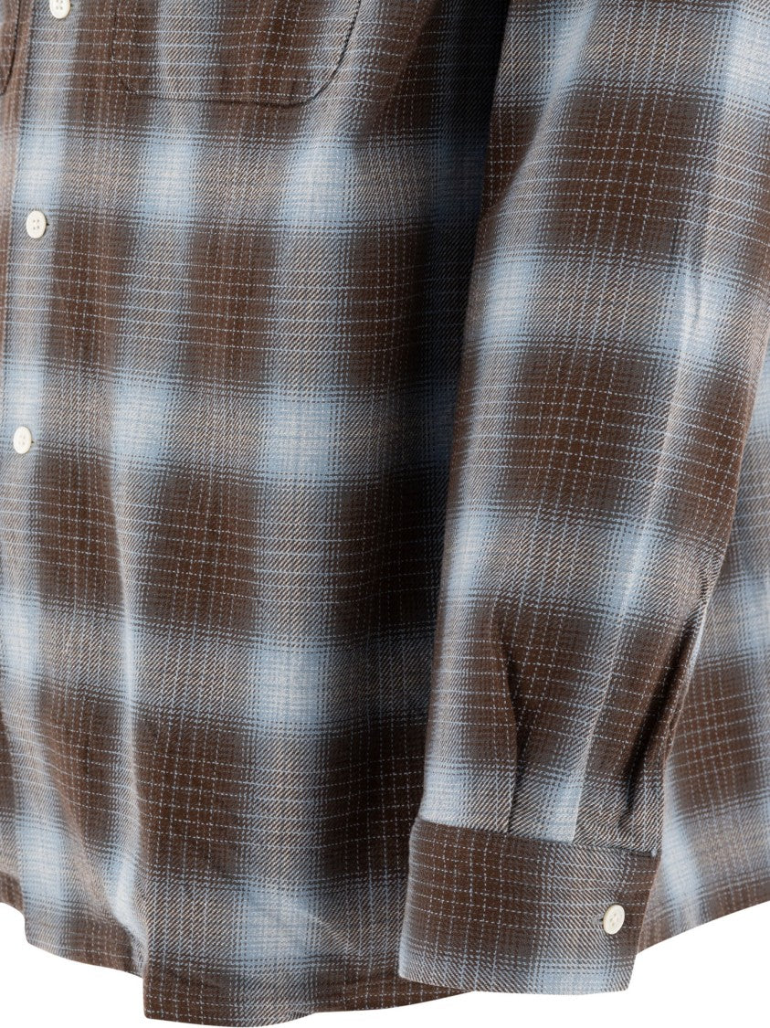 Beams Plus Relaxed Fit Checkered Shirt With Classic Collar