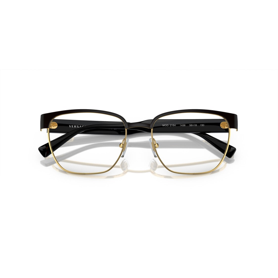 Versace 0Ve1264 Square Metal Frame Eyeglasses