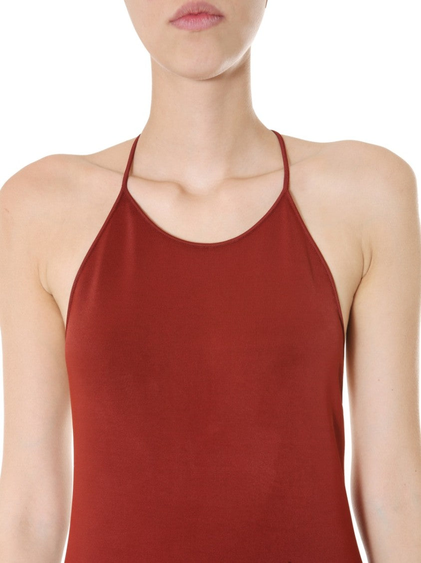Bottega Veneta Fluid Viscose Dress With Knotted Straps