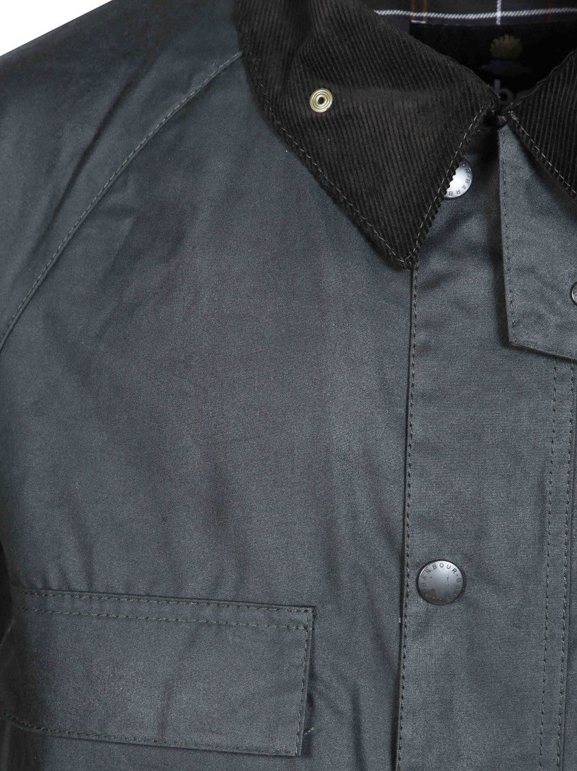 Barbour Sugarlump Bedale Corduroy-Collar Waxed Jacket