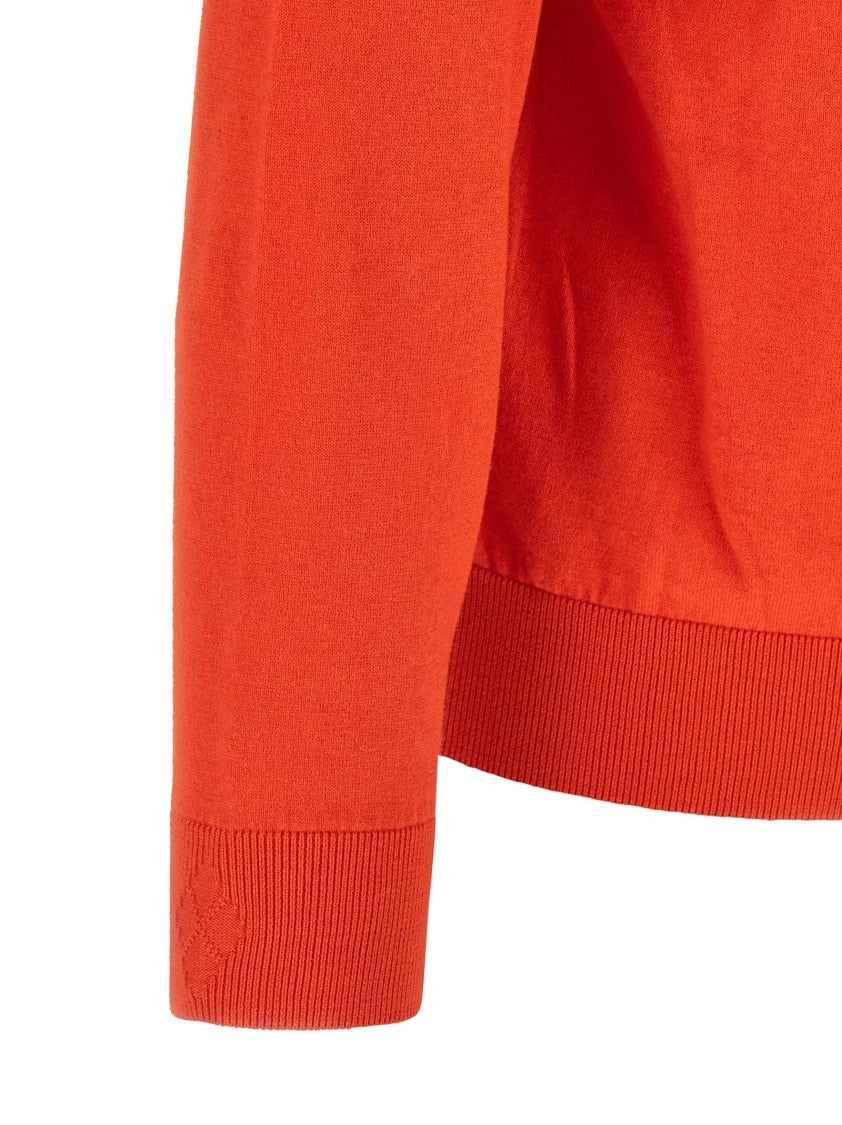 Ballantyne Vibrant Argyle Jacquard Sweater With V-Neck And Cuffed Sleeves