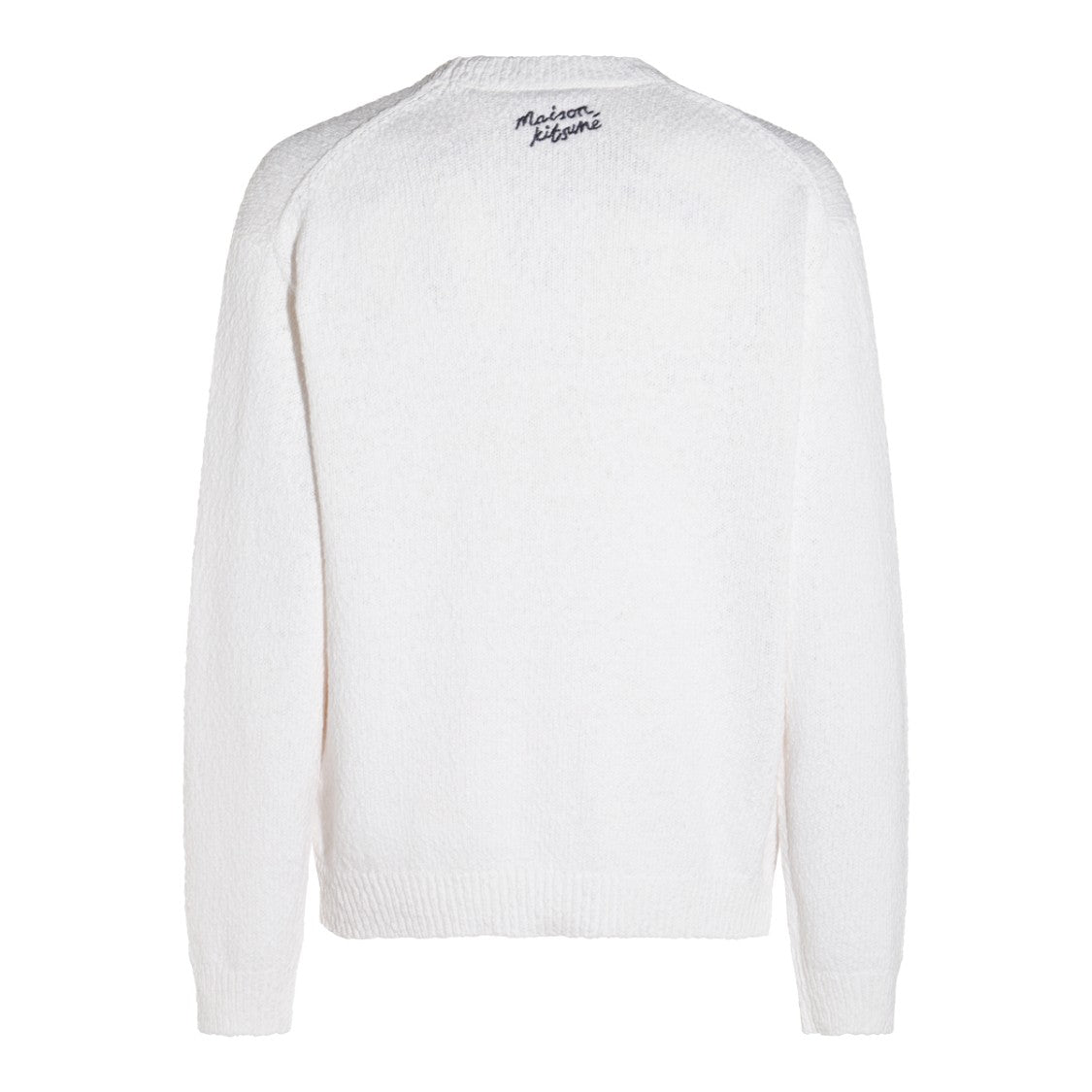 Maison Kitsuné Cotton Knit Sweater With Graphic Floral Design