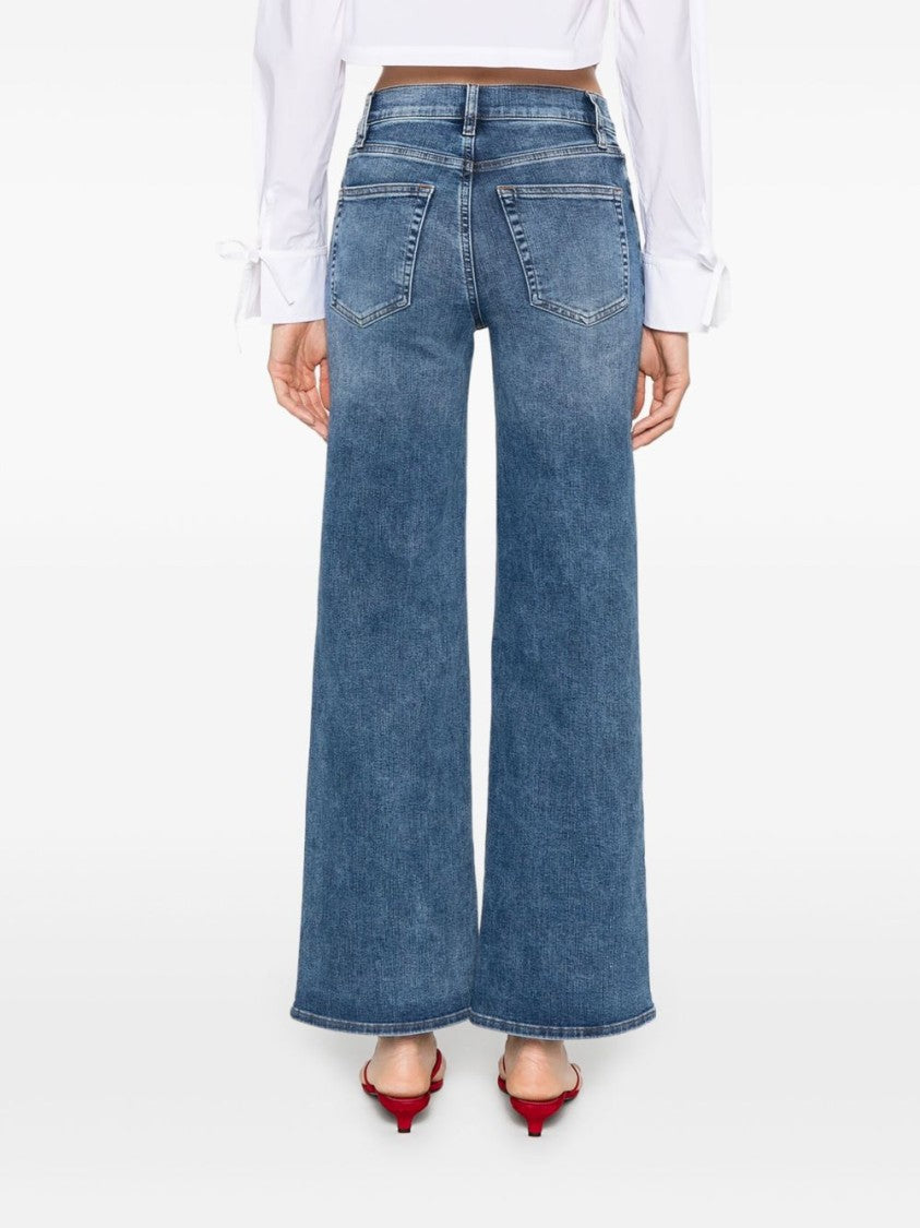 Frame High-Waisted Wide-Leg Jeans In Ultra-Stretch Denim