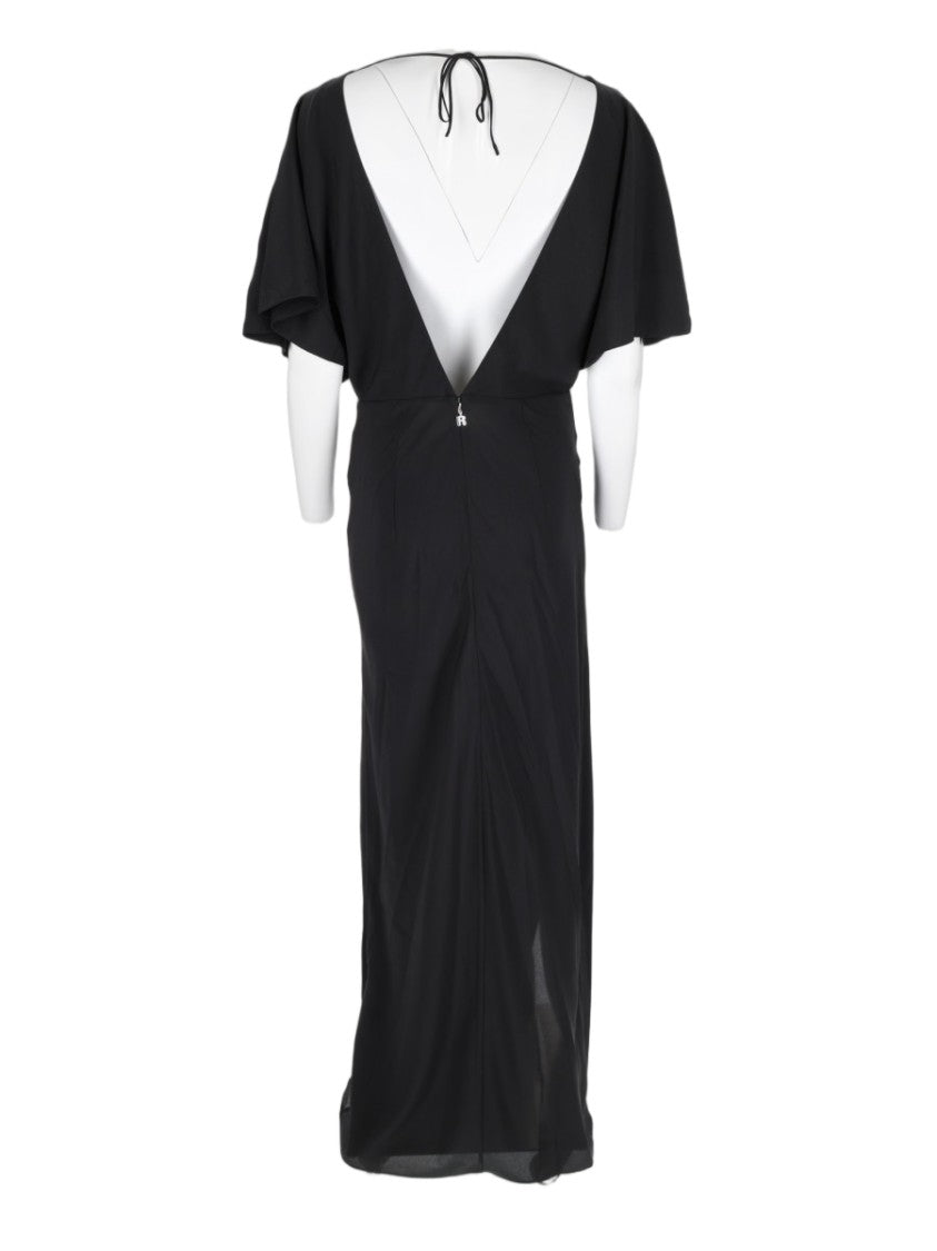 Rotate Gathered Knot Midi Dress With Draped Effect