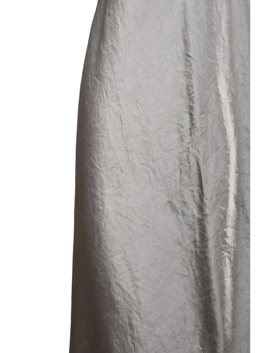 Mm By Max Mara Beige Talete Acetate Satin Dress