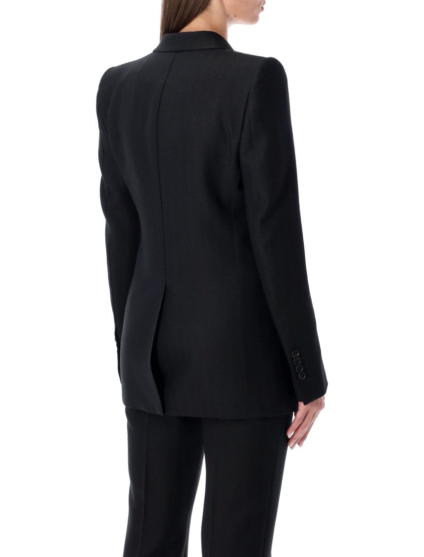 Tom Ford Black Harringbone Wool Double-Breasted Tailored Jacket