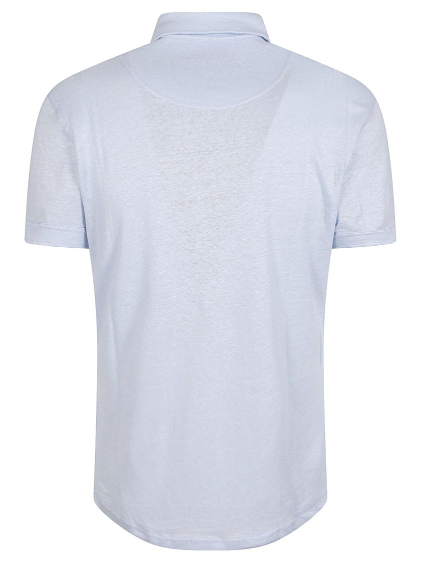 Orlebar Brown Short-Sleeve Linen Polo Shirt With Classic Collar