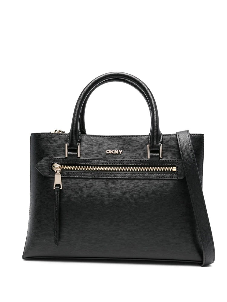 Dkny Structured Rectangular Tote Bag With Dual Handles And Zippered Pocket