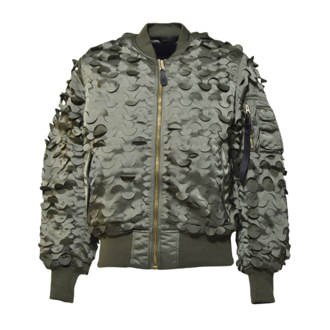 Alpha Industries Textured Olive Green Ma-1 Ulcans Flight Jacket