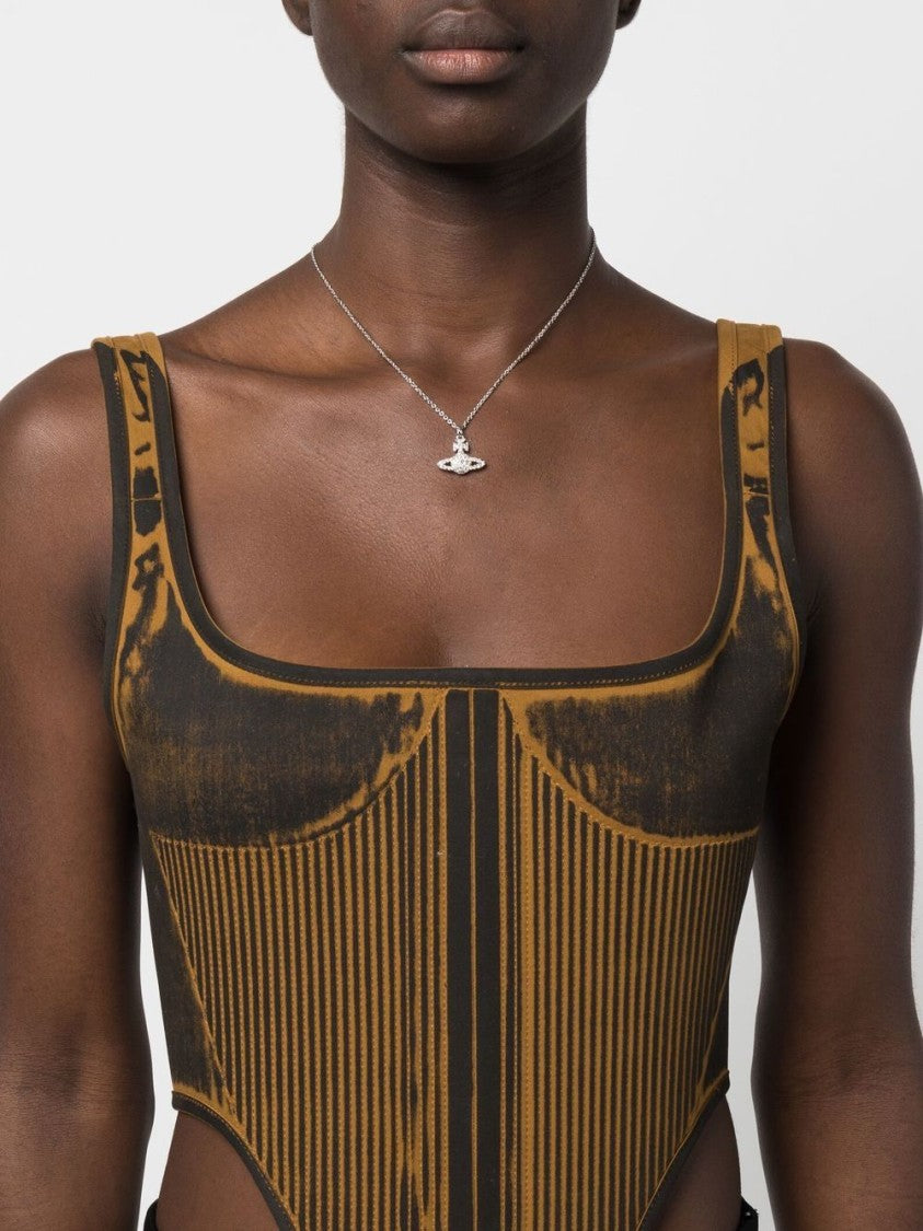 Vivienne Westwood Orb Pendant Necklace With Crystal Accents