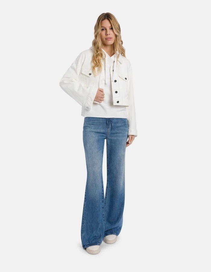 Dondup Cropped Jacket With Classic Collar And Minimalist Design