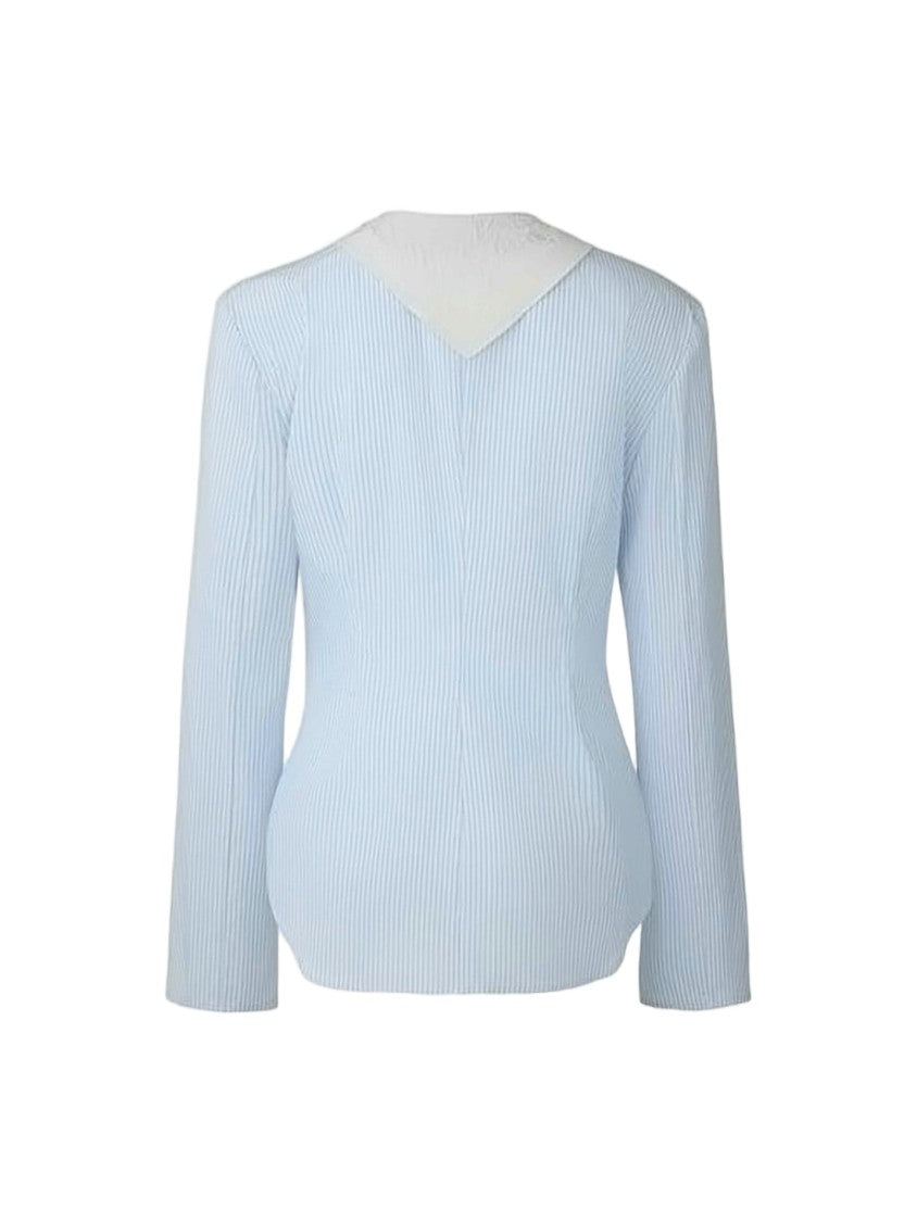 Eenk Light Blue Button-Up Shirt With Sailor Collar