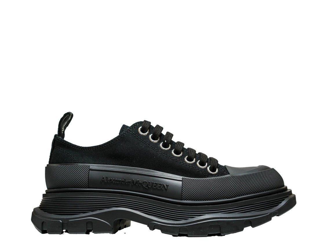 Alexander Mcqueen Chunky Sole Black Leather Sneakers