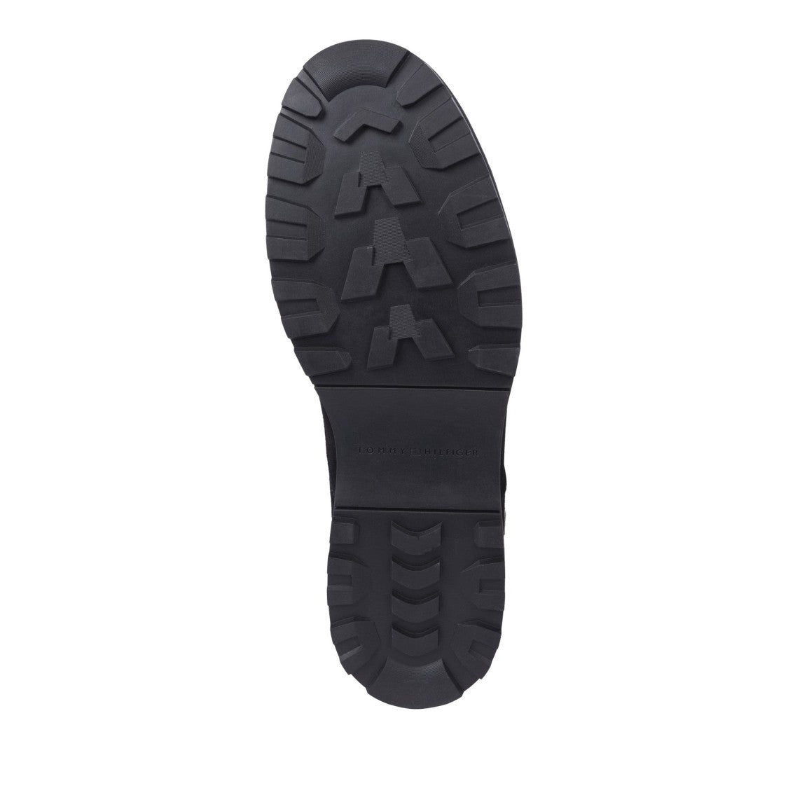 Tommy Hilfiger Black Treaded Sole Suede Leather Boots