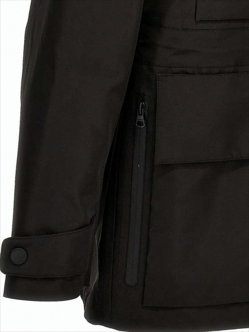 Burberry Matte Black Casual Jacket With Hood