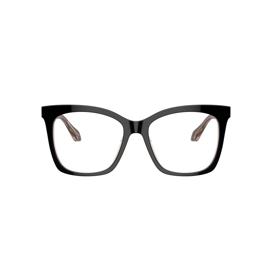 Giorgio Armani 0Ar7254u Bold Oversized Square Frame Eyeglasses With Contrasting Inner Arms