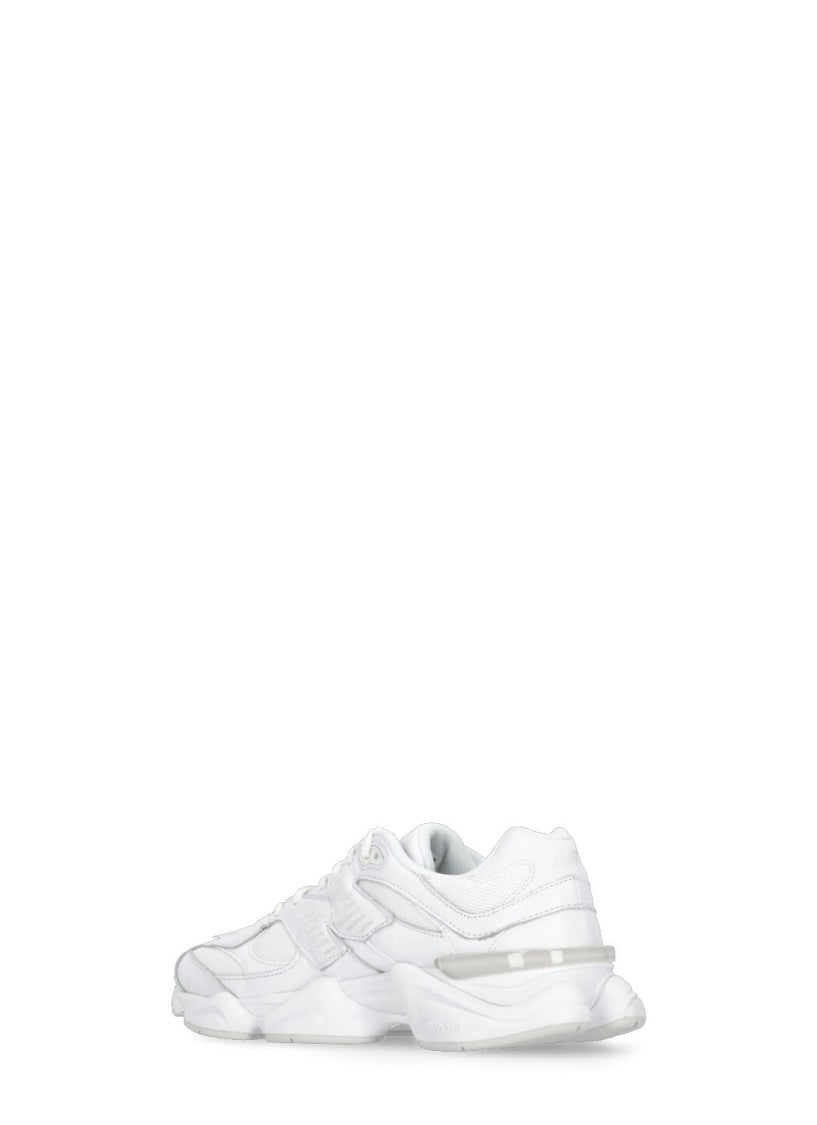 New Balance White 9060 Abzorb Leather-Fabric Sneakers