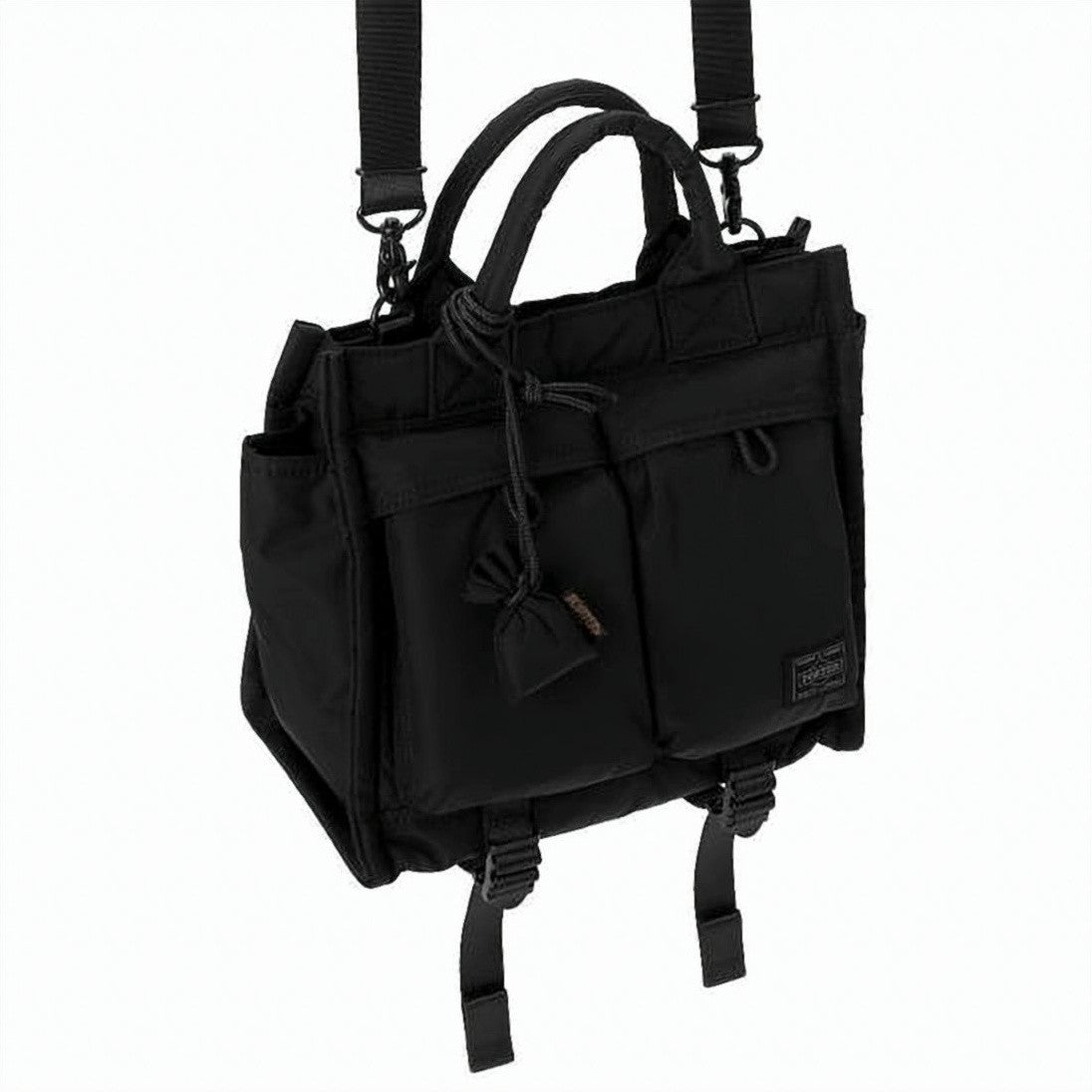 Porter Structured Nylon Shoulder Bag With Multi-Pocket Design