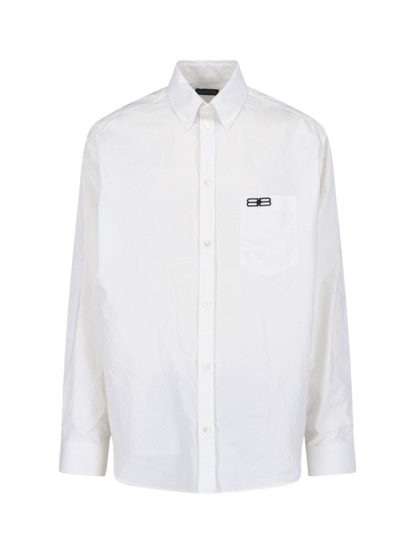 Balenciaga Oversized White Cotton Shirt