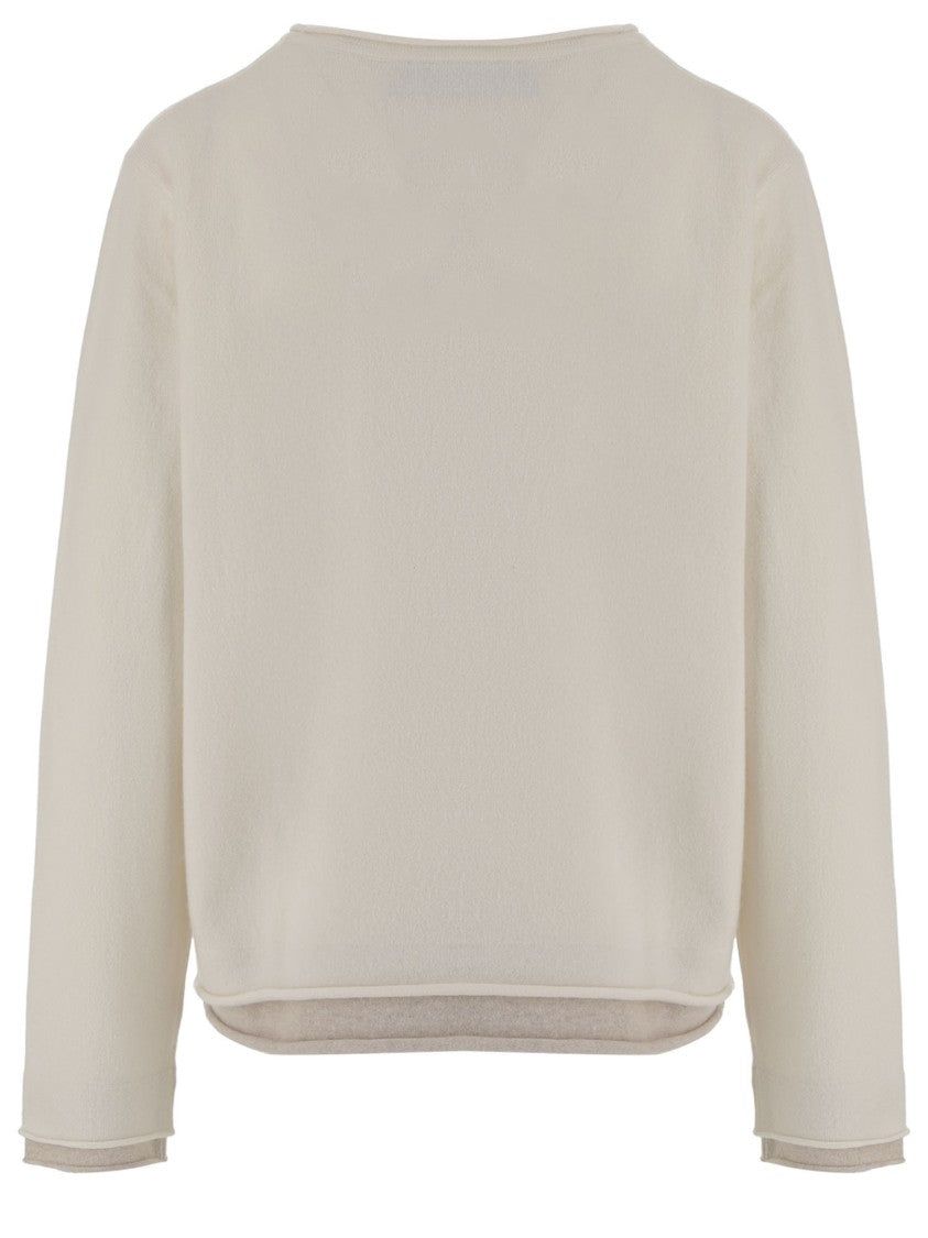 Arch4 Regular Fit Cashmere Sweater With Contrasting Hem