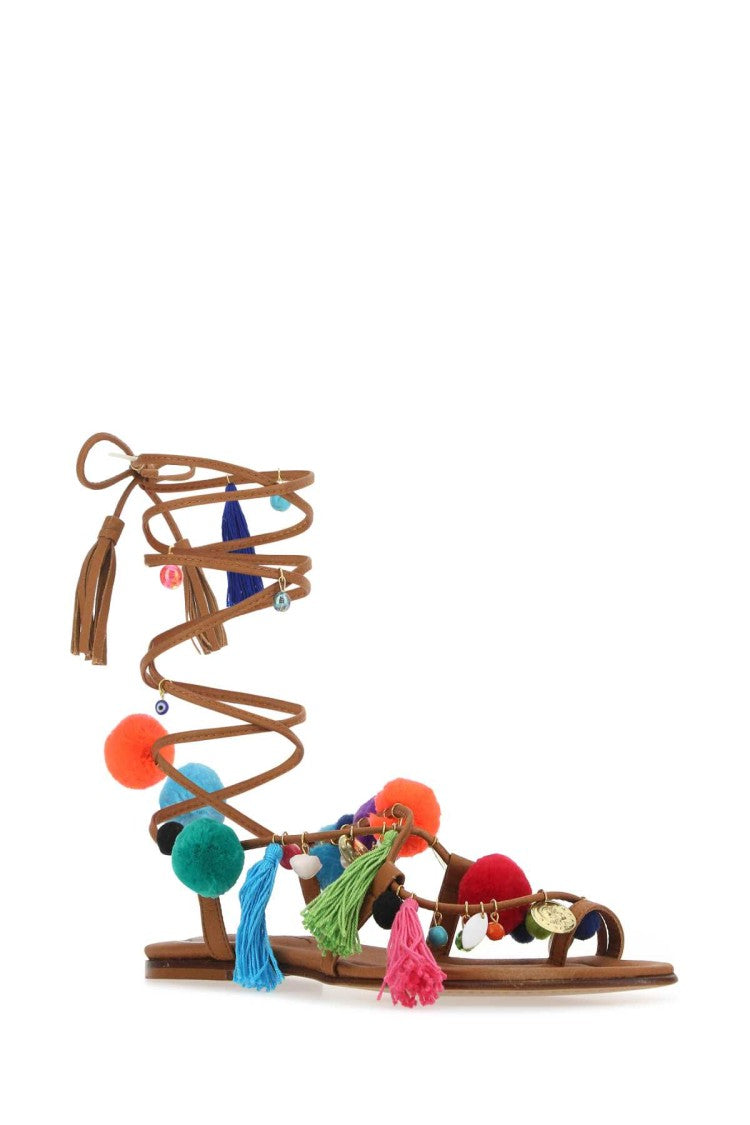 Alameda Turquesa Embellished Synthetic Leather Matisse Sandals