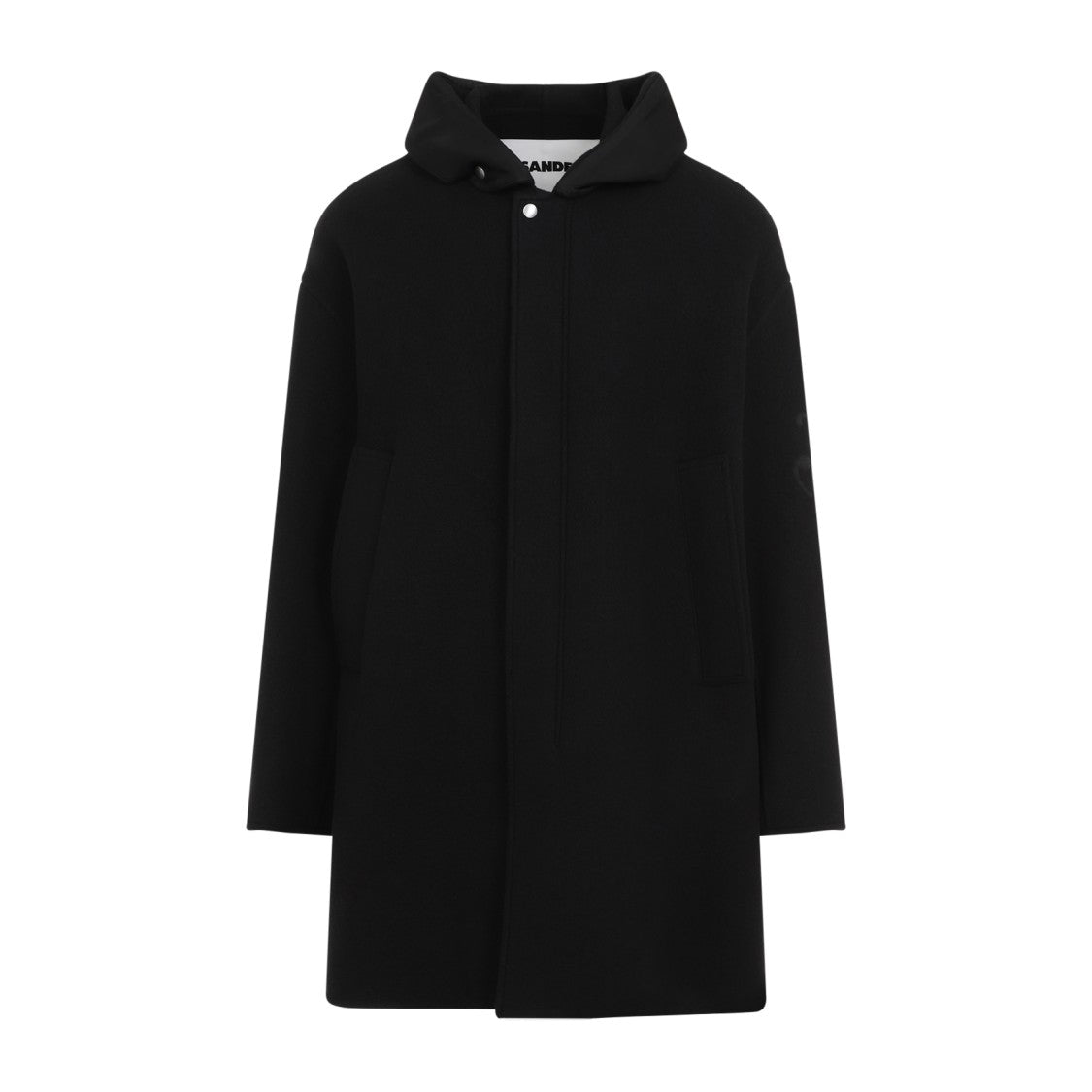 Jil Sander Black Virgin Wool Parka