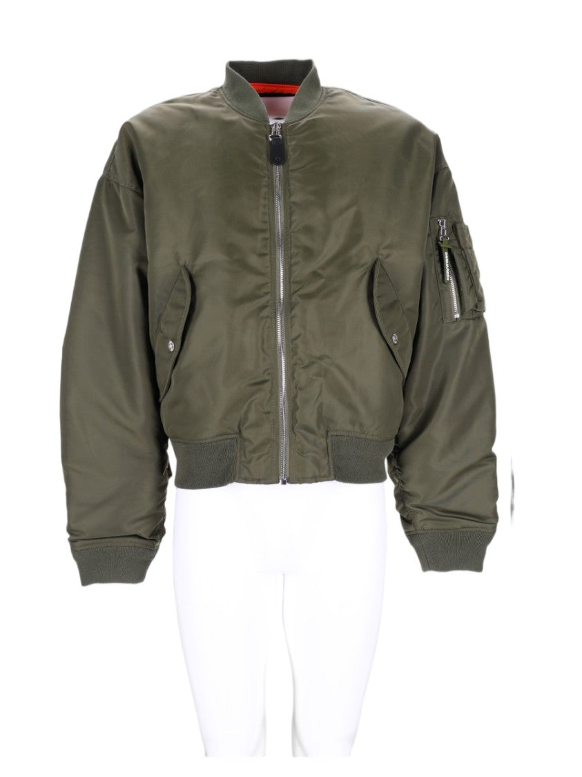 Dsquared2 Utility 80'S Boxy Cropped Utility Nylon Bomber Jacket