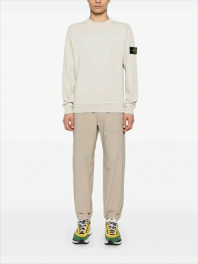 Stone Island Long-Sleeve Cotton T-Shirt With Minimalist Design And Iconic Patch