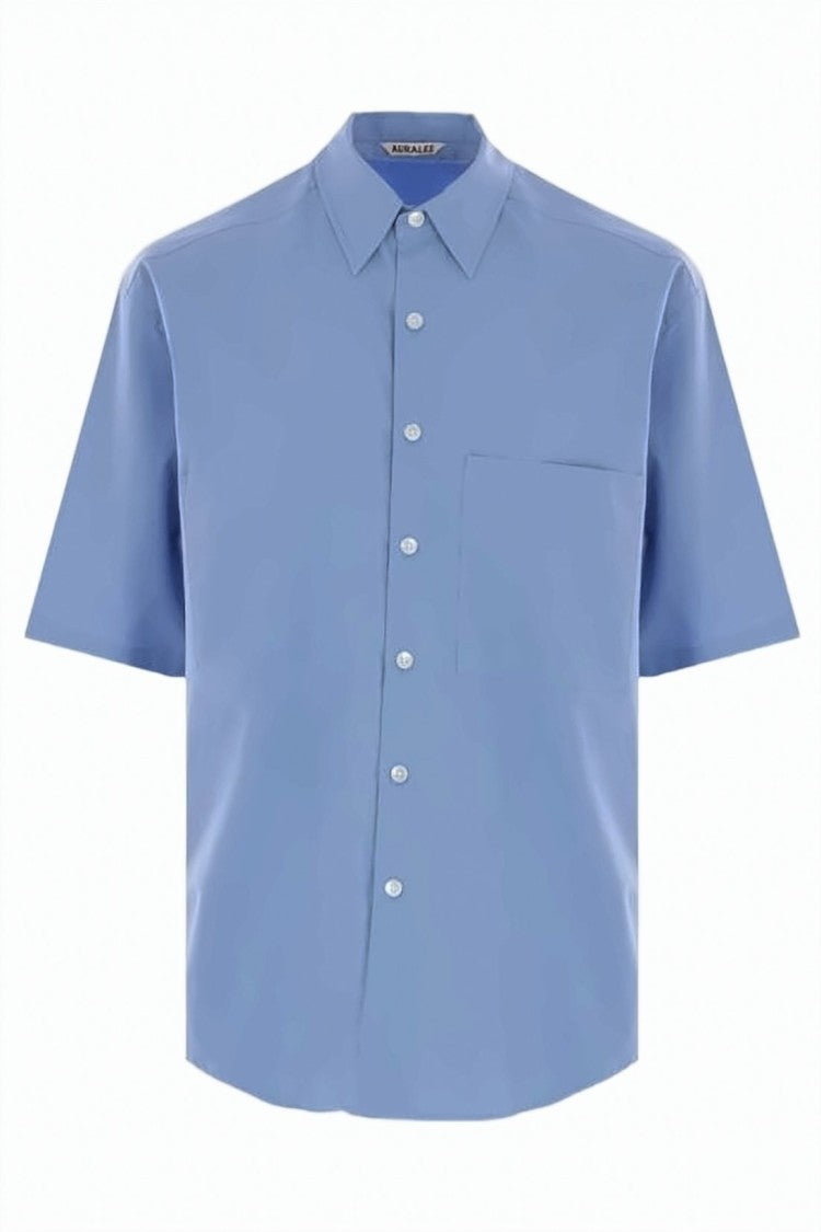 Auralee Short-Sleeved Classic Collar Shirt With Button Closure