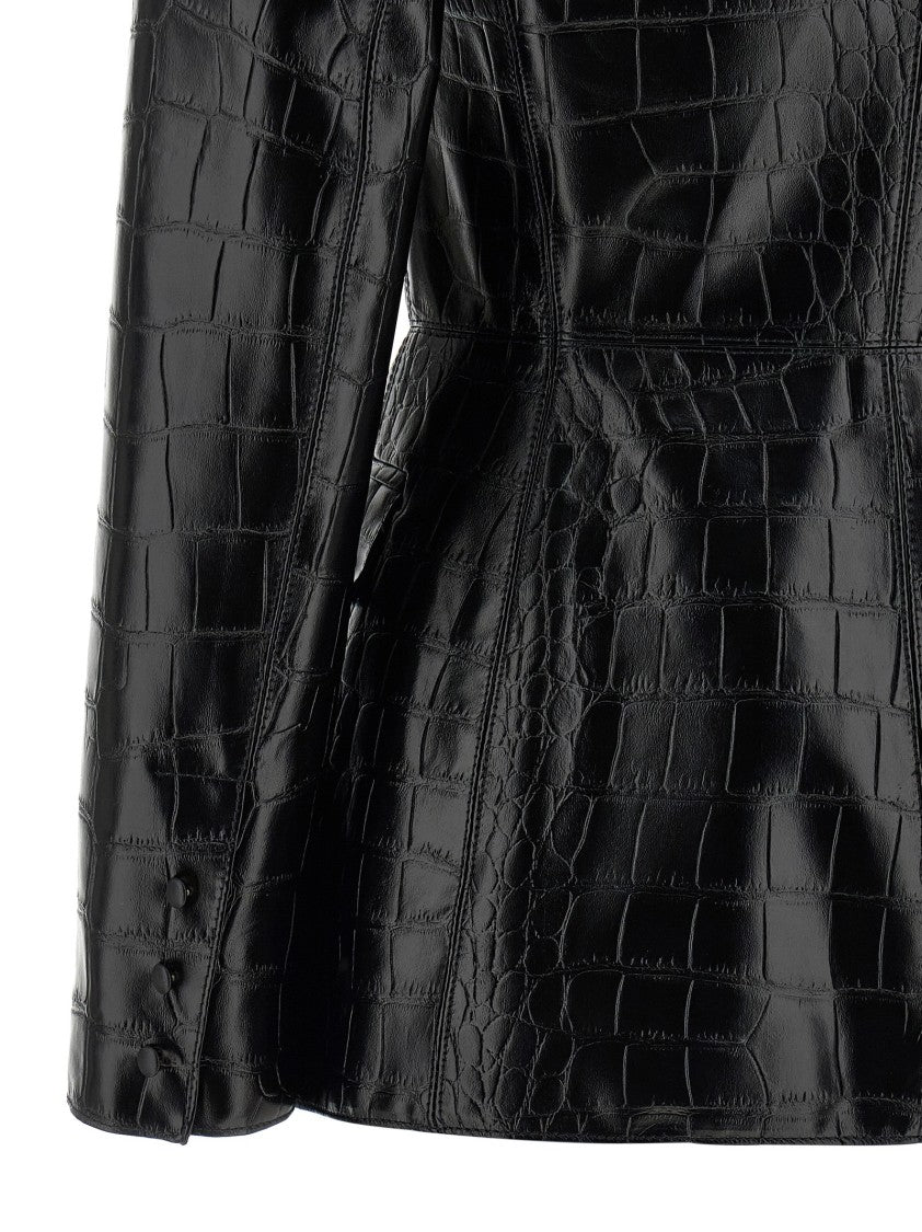 Elisabetta Franchi Croc Print Blazer