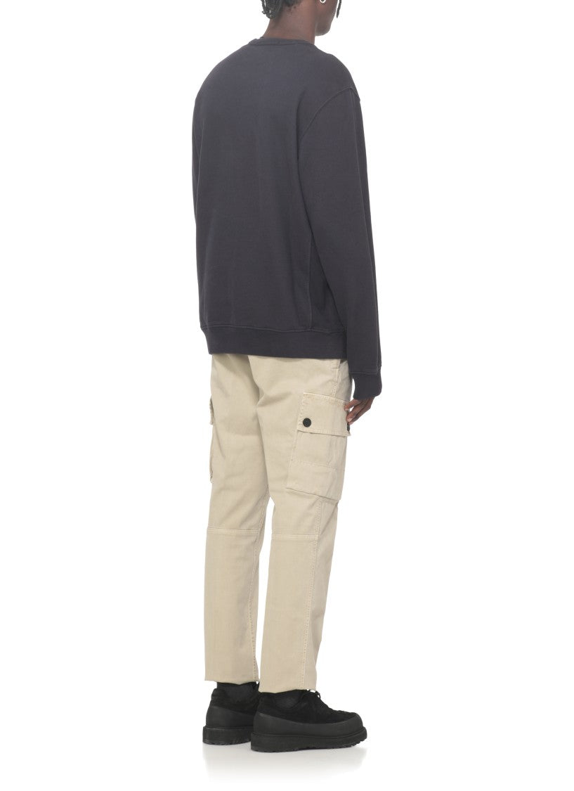 Stone Island Cotton Sweatshirt With Iconic Logo Patch