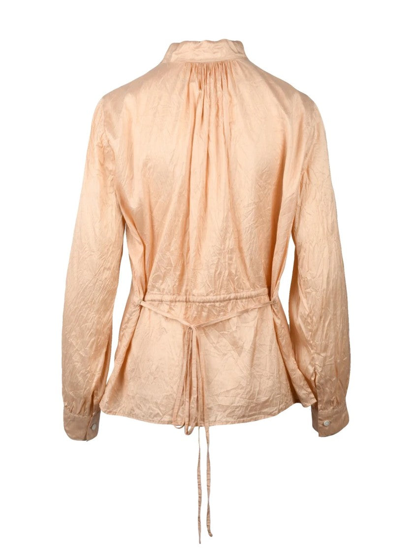Christian Peau Beige Classic Silk Shirt
