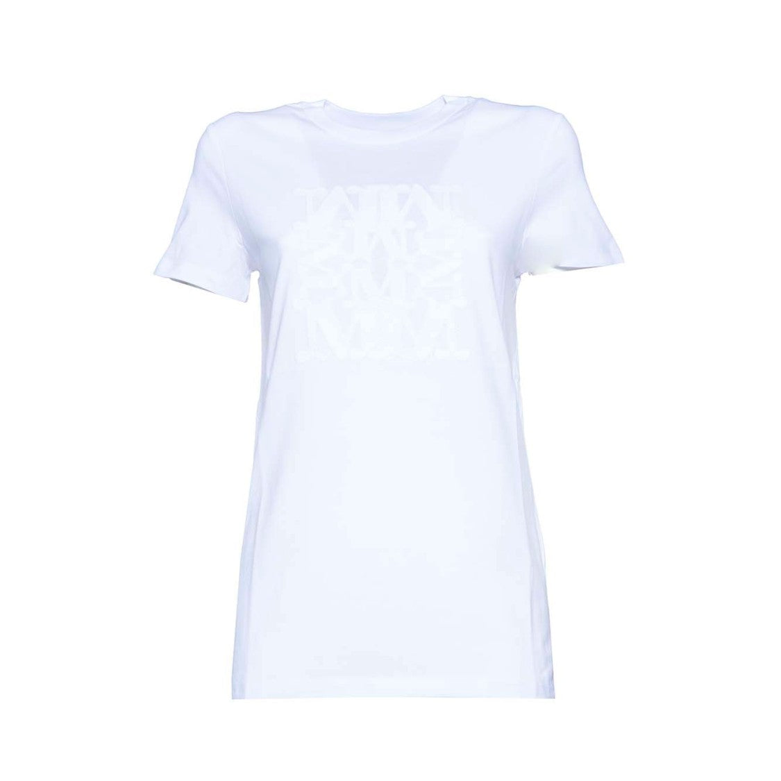 Max Mara Taverna T-Shirt In White Cotton With Logo Embroidery