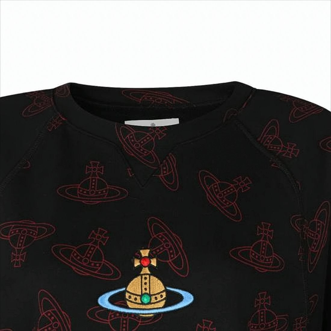 Vivienne Westwood Long-Sleeve Black Shirt With Embroidered Orb Emblem
