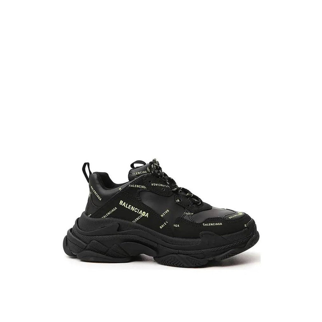 Balenciaga Chunky Black Sneakers With Logo Detail And Robust Sole