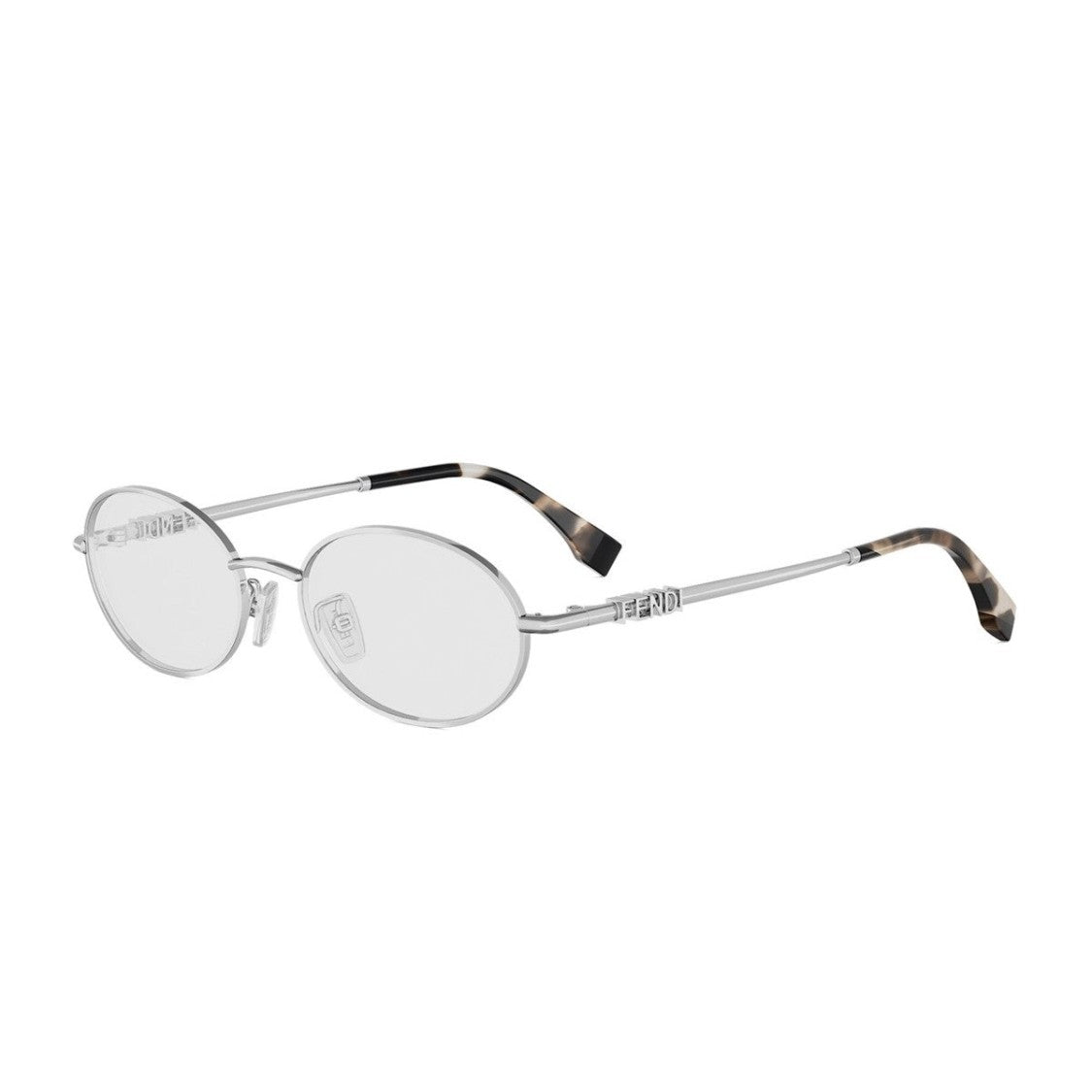 Fendi Silver Fendigraphy Metal Oval Sunglasses
