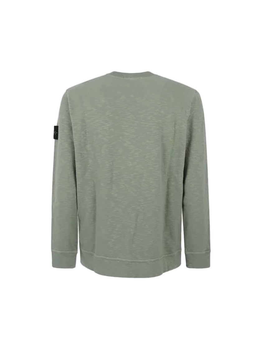 Stone Island Long-Sleeve Crewneck Sweatshirt With Textured Finish