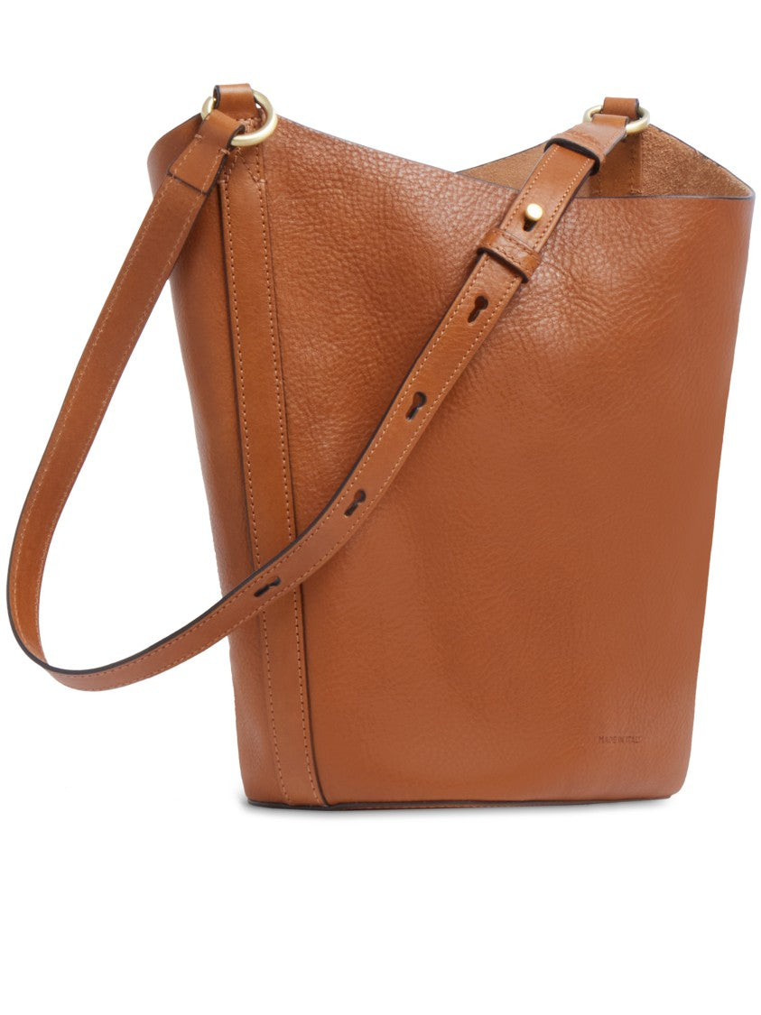 The Bridge Bucket Structured Leather Drawstring Satchel