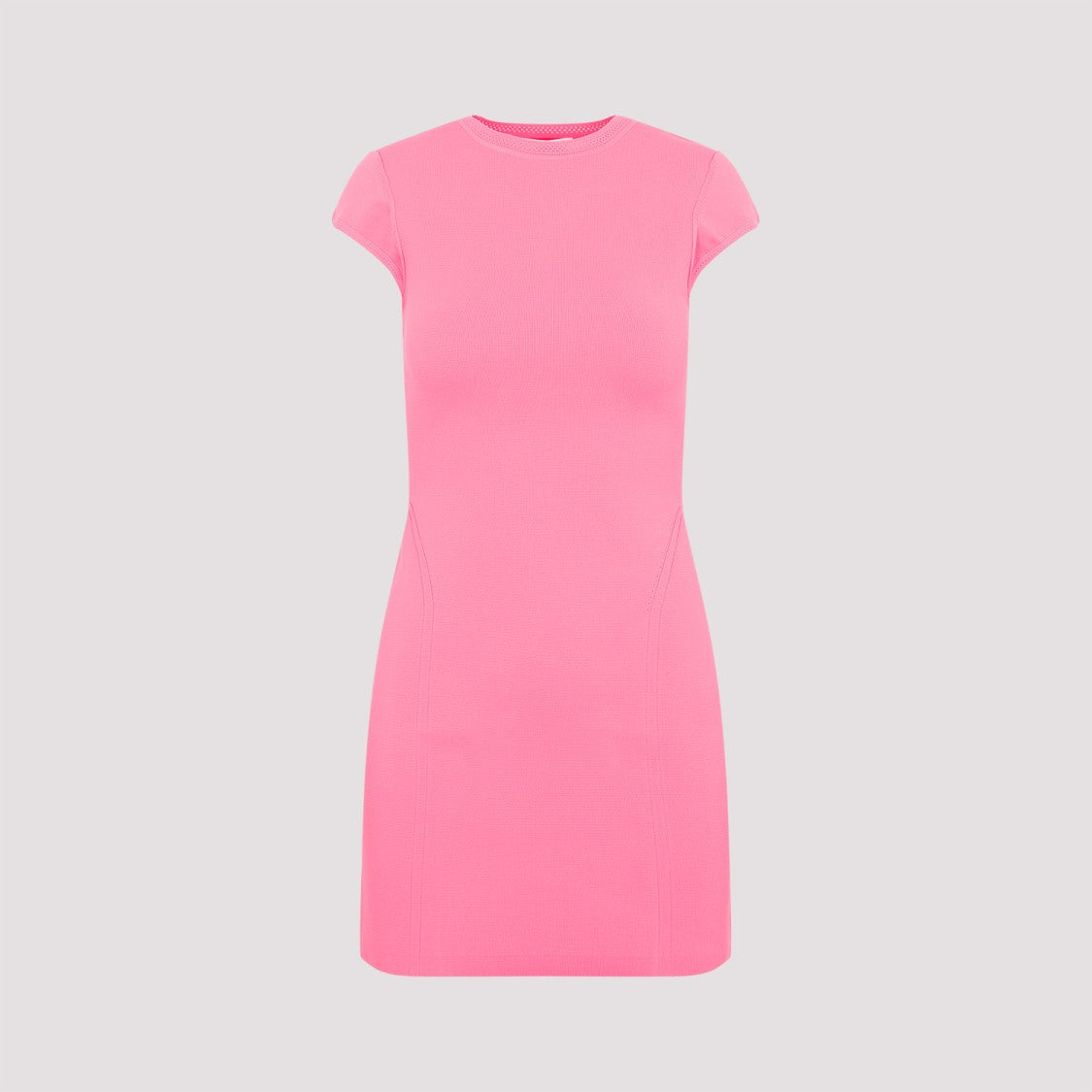 Victoria Beckham Pink Cap Sleeve Fitted Mini Dress