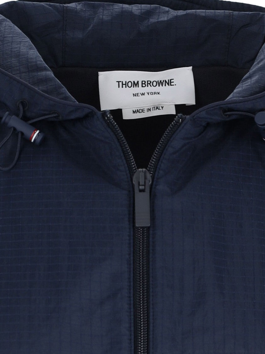 Thom Browne "4-Bar" Hooded Vest – Navy