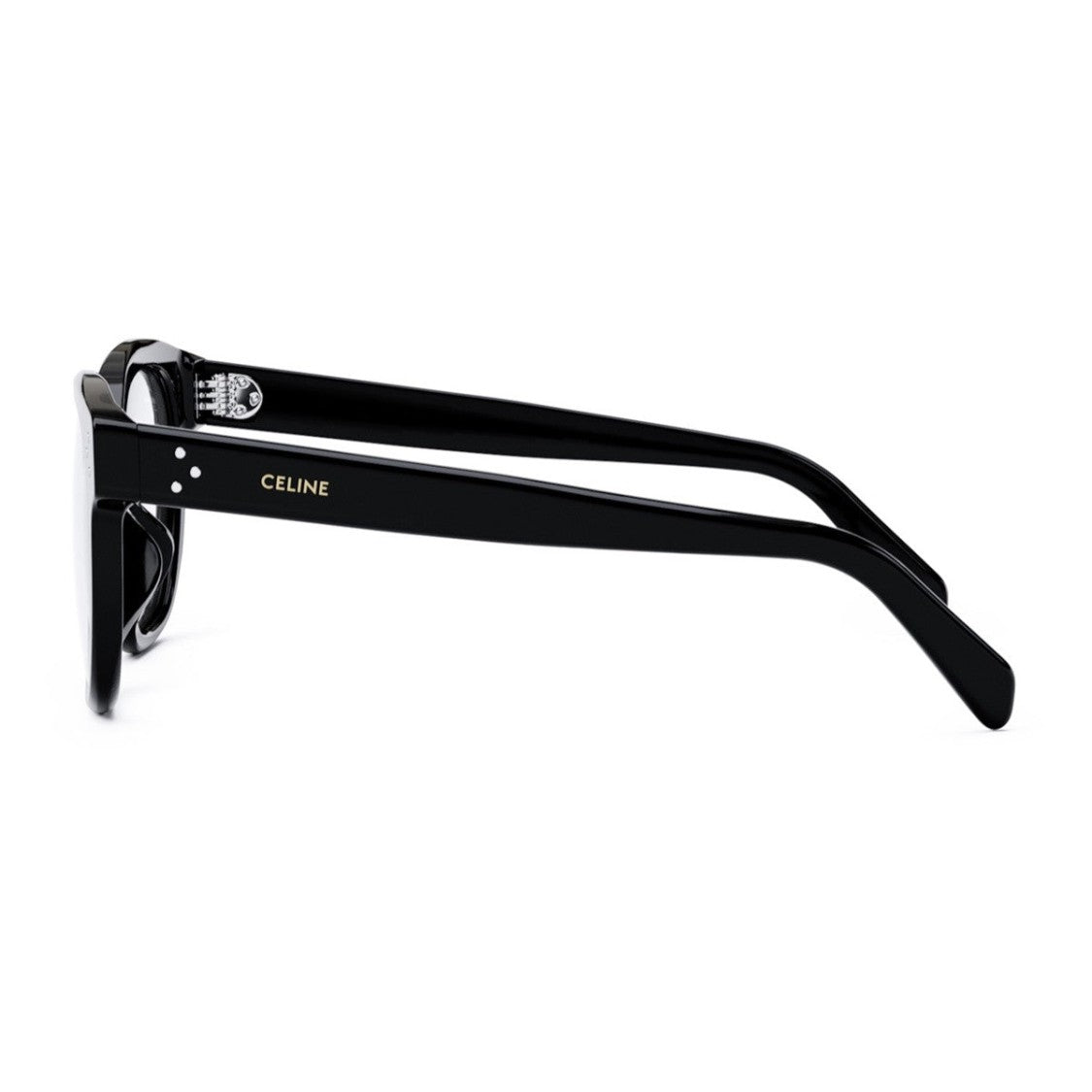 Celine Black 3 Dots Acetate Square Glasses
