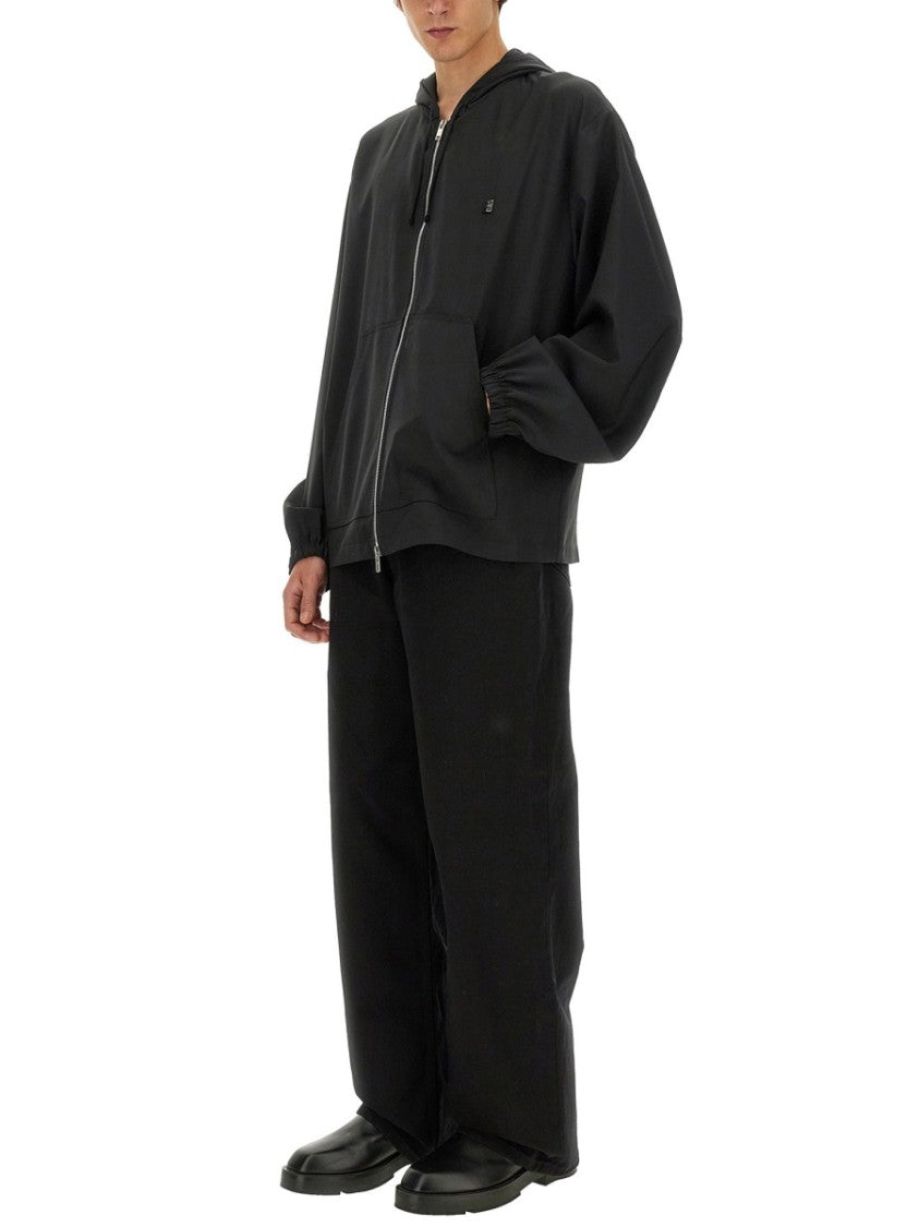 Givenchy Relaxed-Fit Black Zip Sweatshirt With Hood