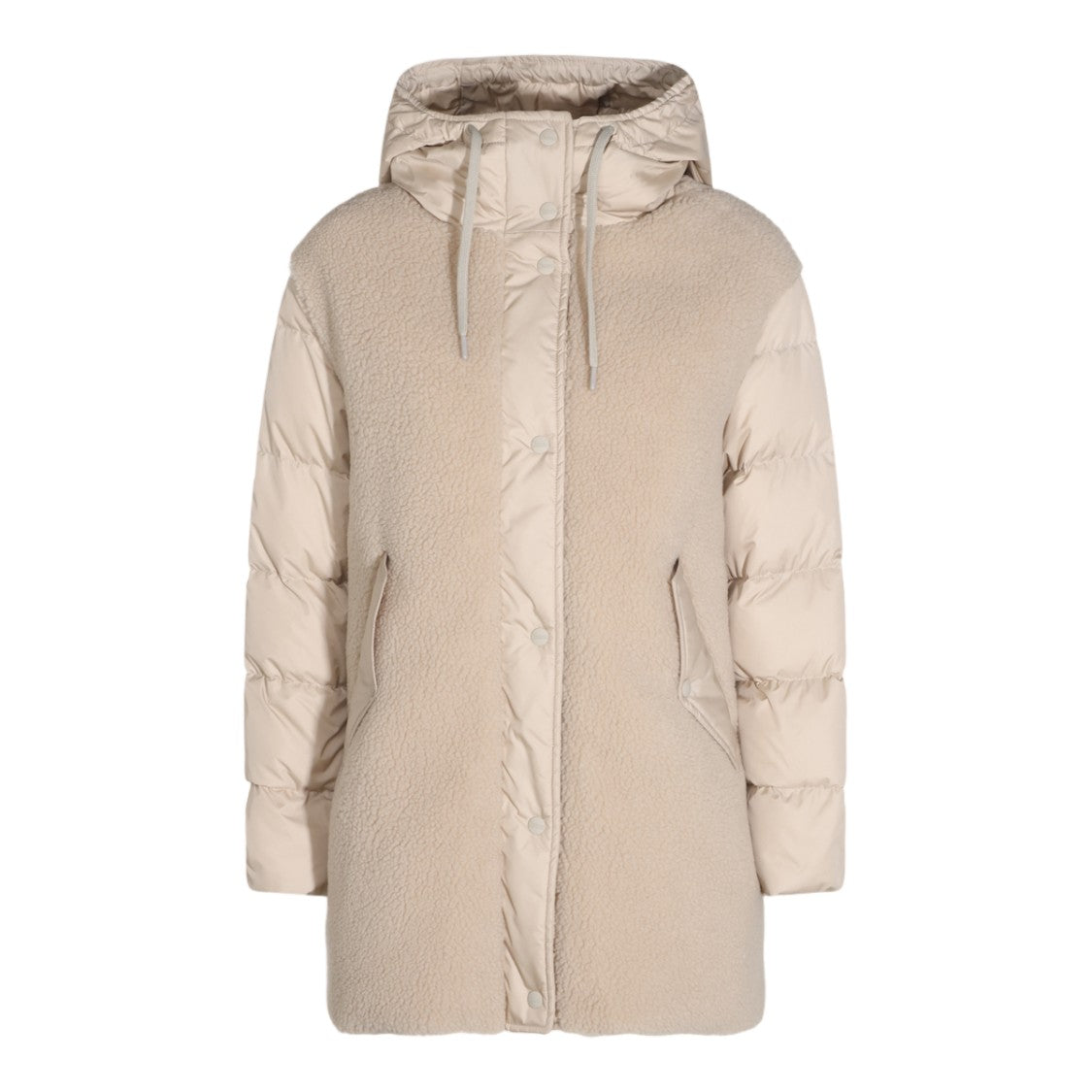 Herno Relaxed-Fit Quilted Coat With Textured Panels
