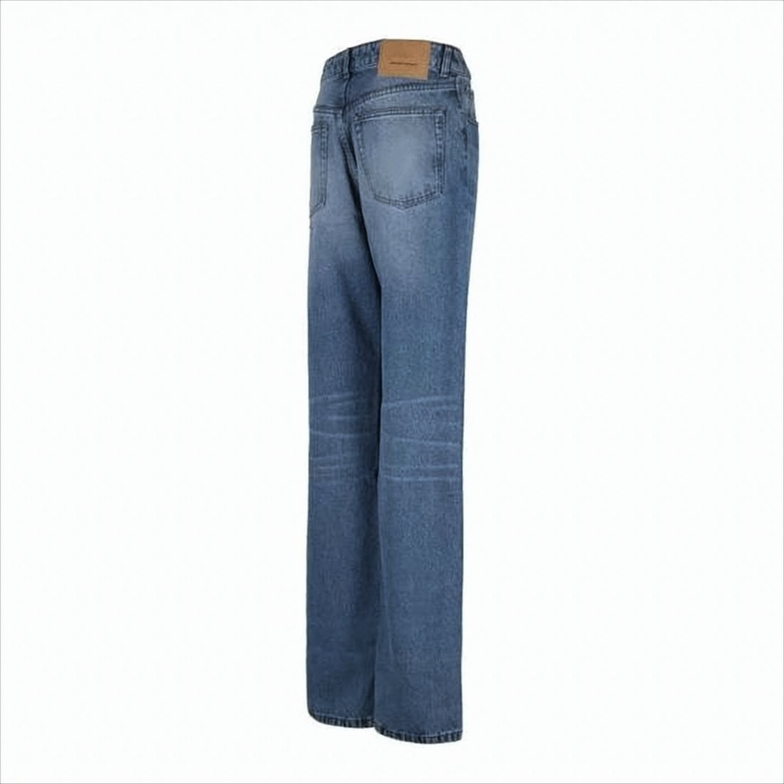 Ami Paris Mid-Blue Straight-Leg Denim Pants