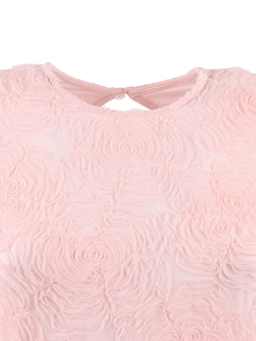 Rotate Orchid Ice Flower Mesh Mini Dress