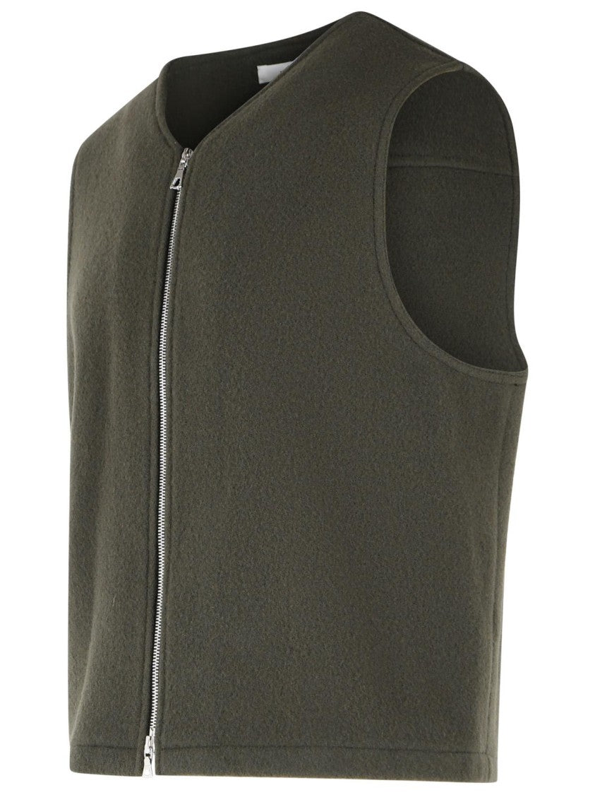 Rier Mole Half-Zip Utility Wool Vest