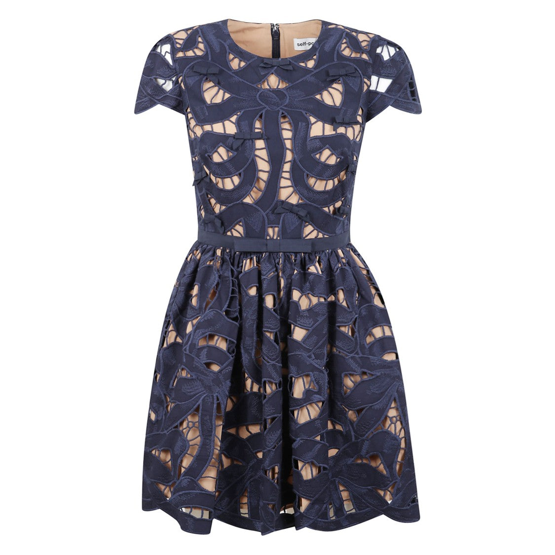 Self-Portrait Classic Mini Dress With Fitted Bodice