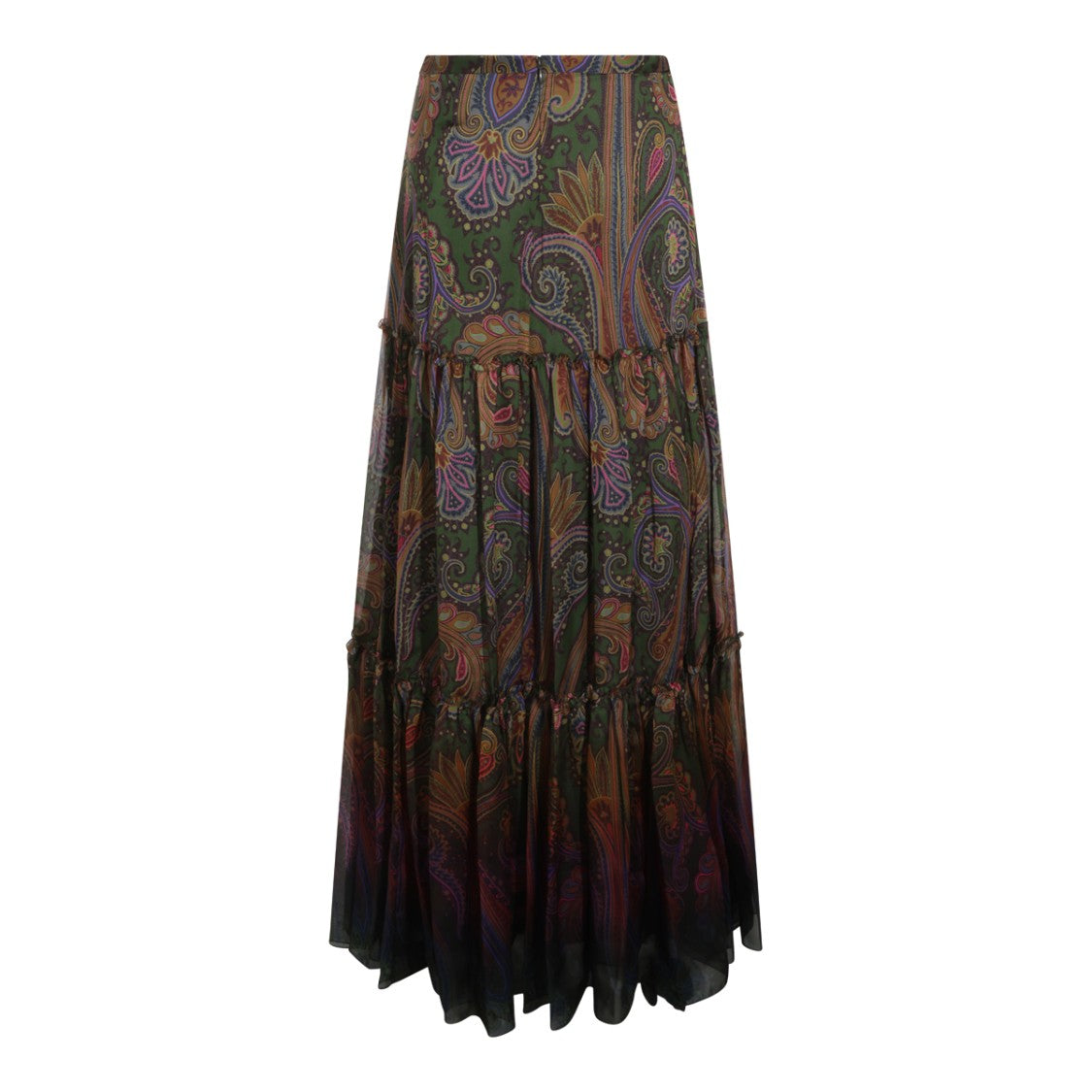 Etro Paisley Flowing Silhouette Long Maxi Skirt
