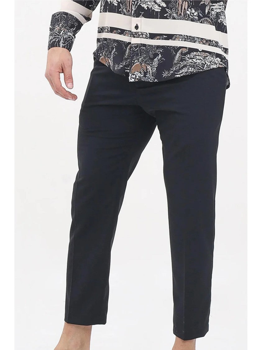 Golden Craft 1957 Black Wool-Blend Stretch Pants