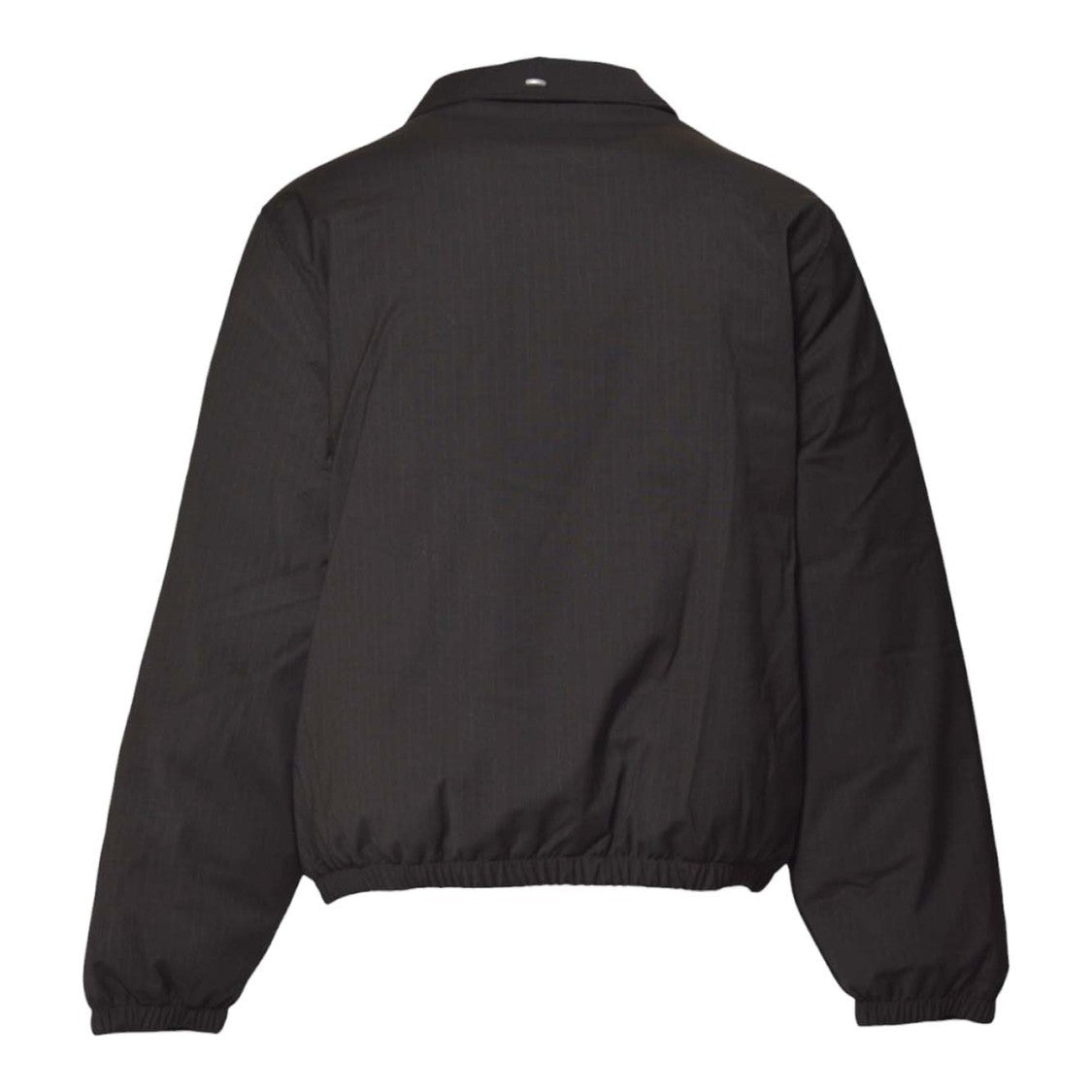 Our Legacy Cropped Black Jacket With Classic Collar And Front Zipper